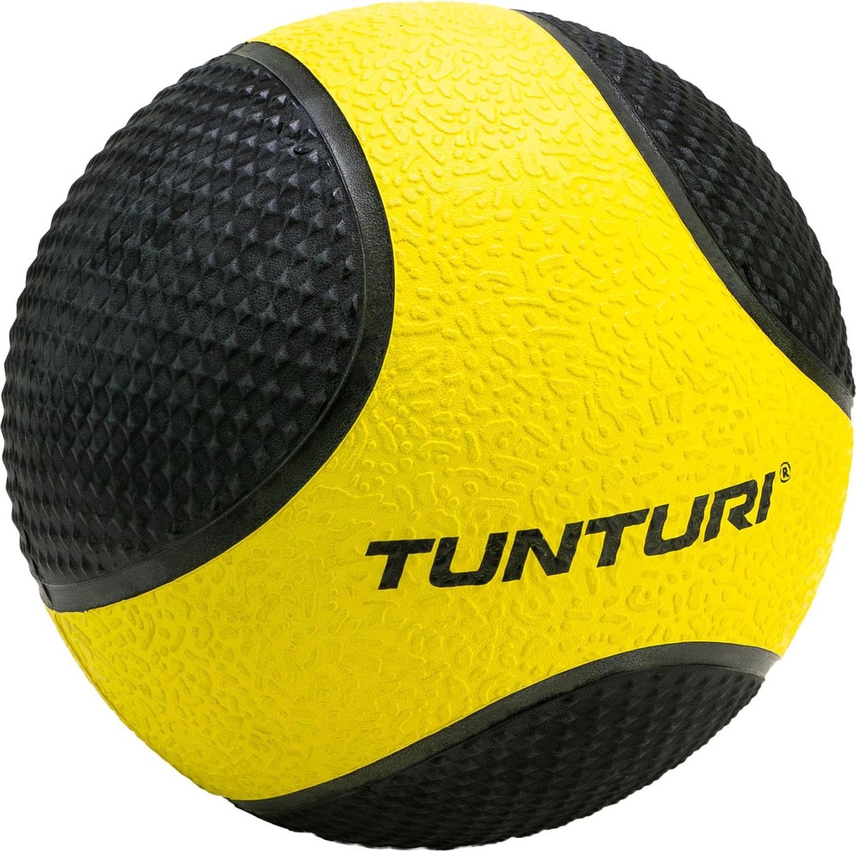 Tunturi Medicine Ball - Medicijnbal - 1kg - Geel/Zwart - Rubber