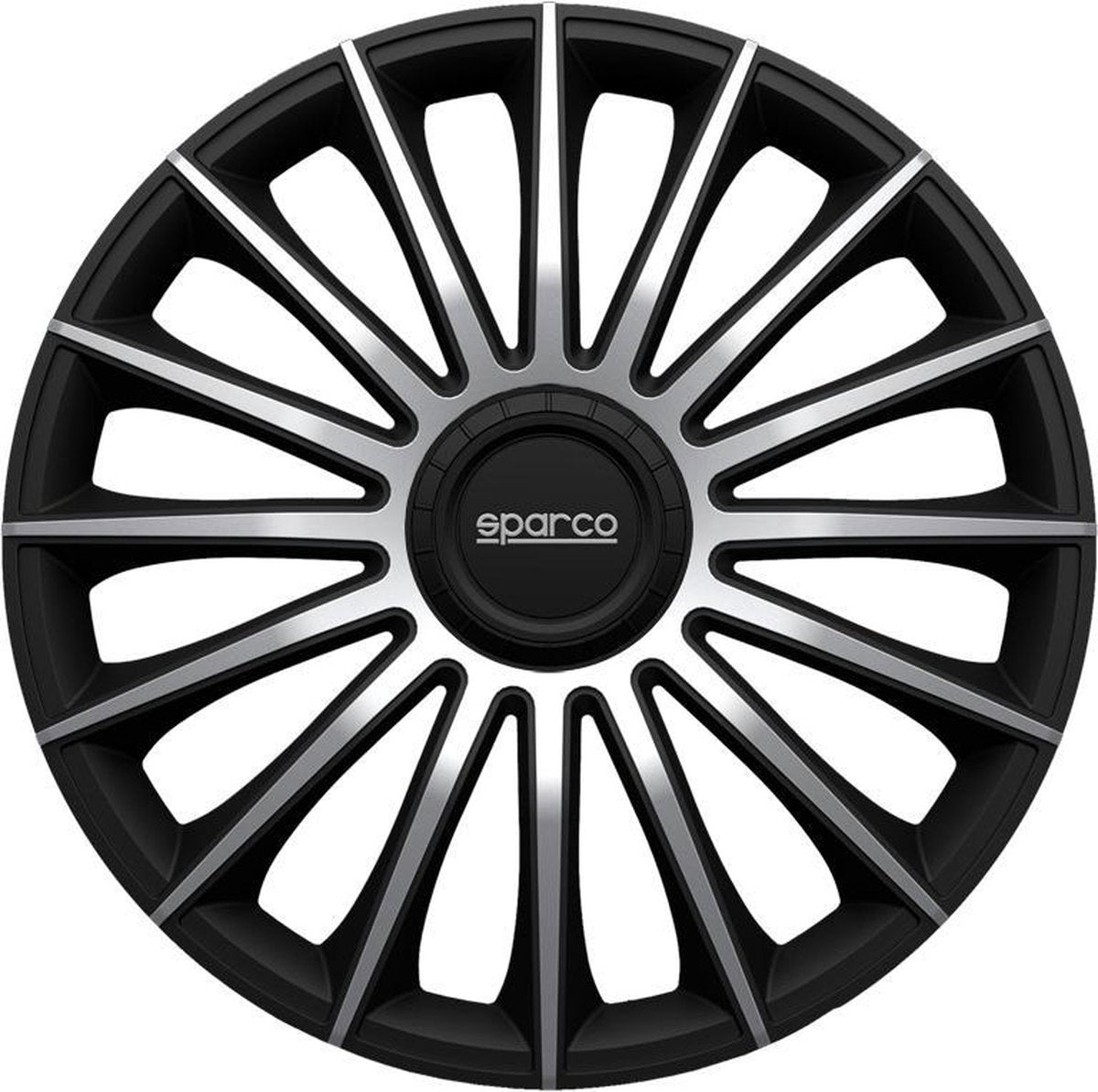 Satz Sparco Radzierblenden Treviso 13-Zoll Schwarz/Silber