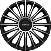 Satz Sparco Radzierblenden Treviso 13-Zoll Schwarz/Silber
