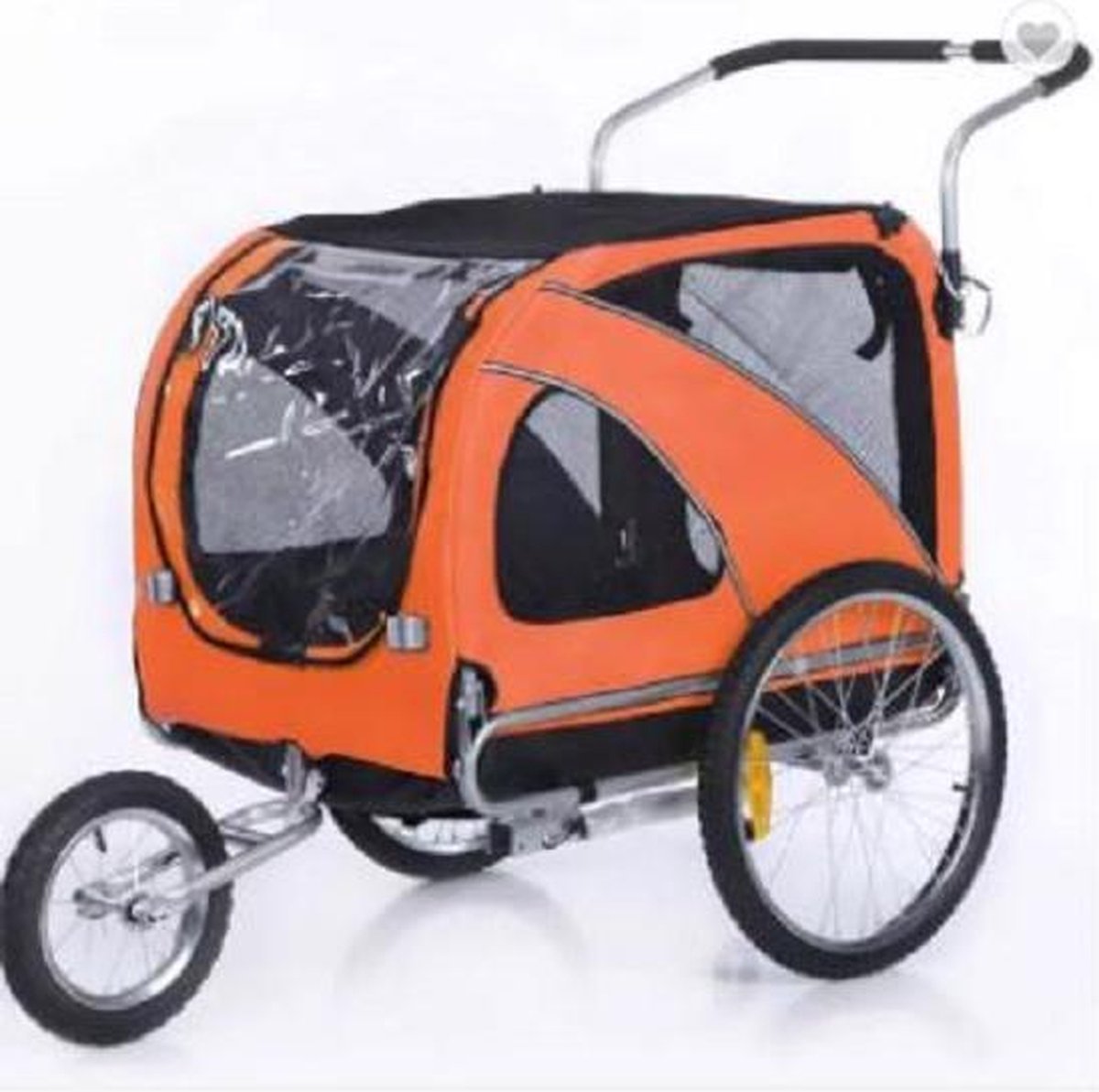 Top Travel Hondenfietskar -  Fietskar + Gratis JOGGER functie - Large - Oranje