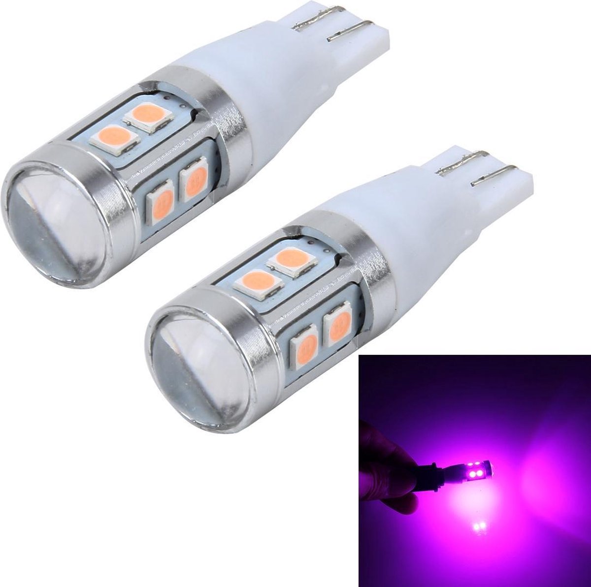 2 STUKS T15 3W 240LM Autoradellichten Autolarkeringslicht met 10 SMD-3030-LED-lampen