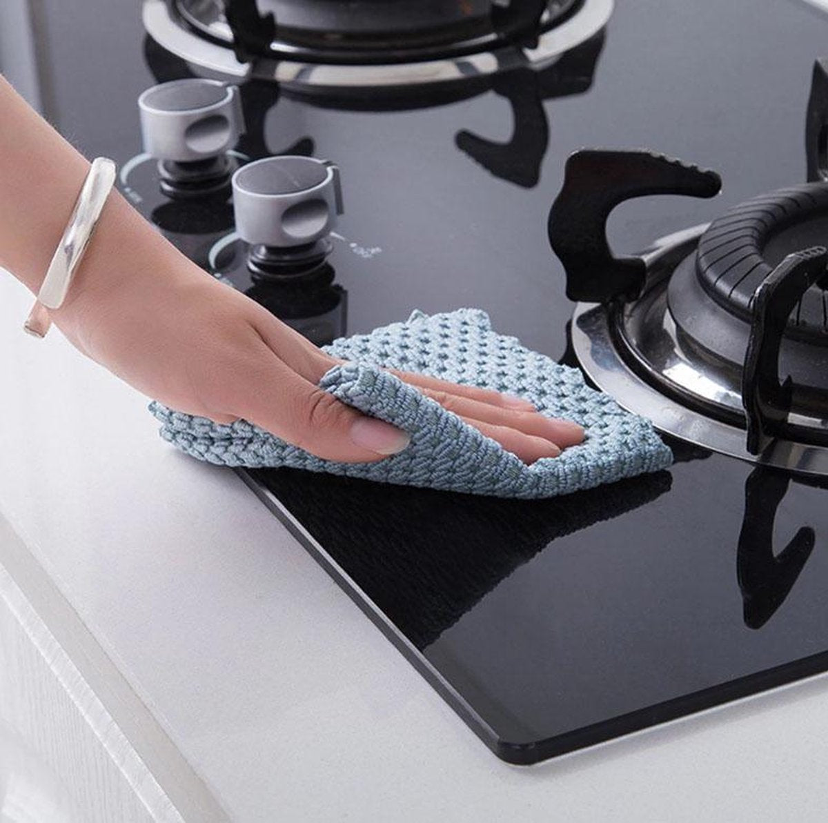 3x Micro Vezel Doeken | Keuken benodigdheden | Super Absorberend en Duurzaam Universeel Raam En Glas | Nylon Polyester hygiënisch Doekjes Micro Fiber Schoonmaak Cleaning  Ecologisch Cloth Doek | Anti Bacterieel