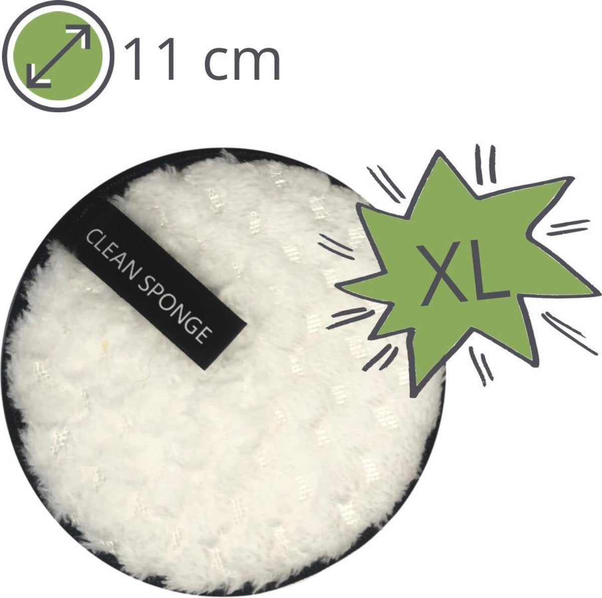 green-goose® Herbruikbare XL Make-up Mega Pad | 11.5 cm | Gezichtsverzorging | Gezichtsreiniging | Duurzaam Microvezel