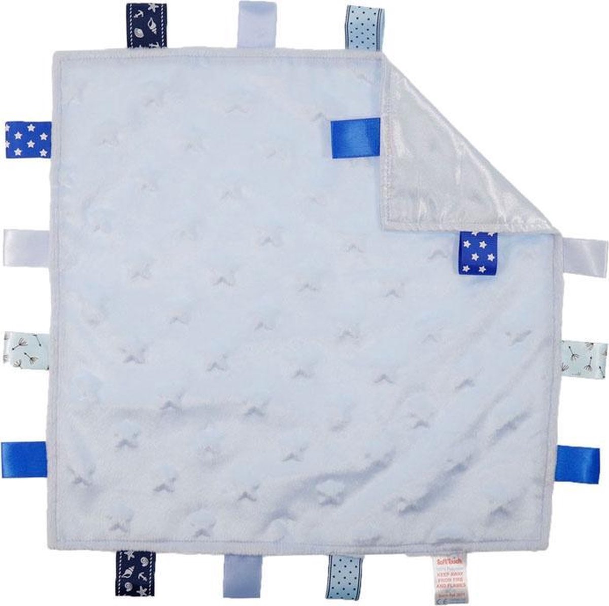 Soft Touch Knuffeldoekje Hartjes Met Labels Roze 35 Cm