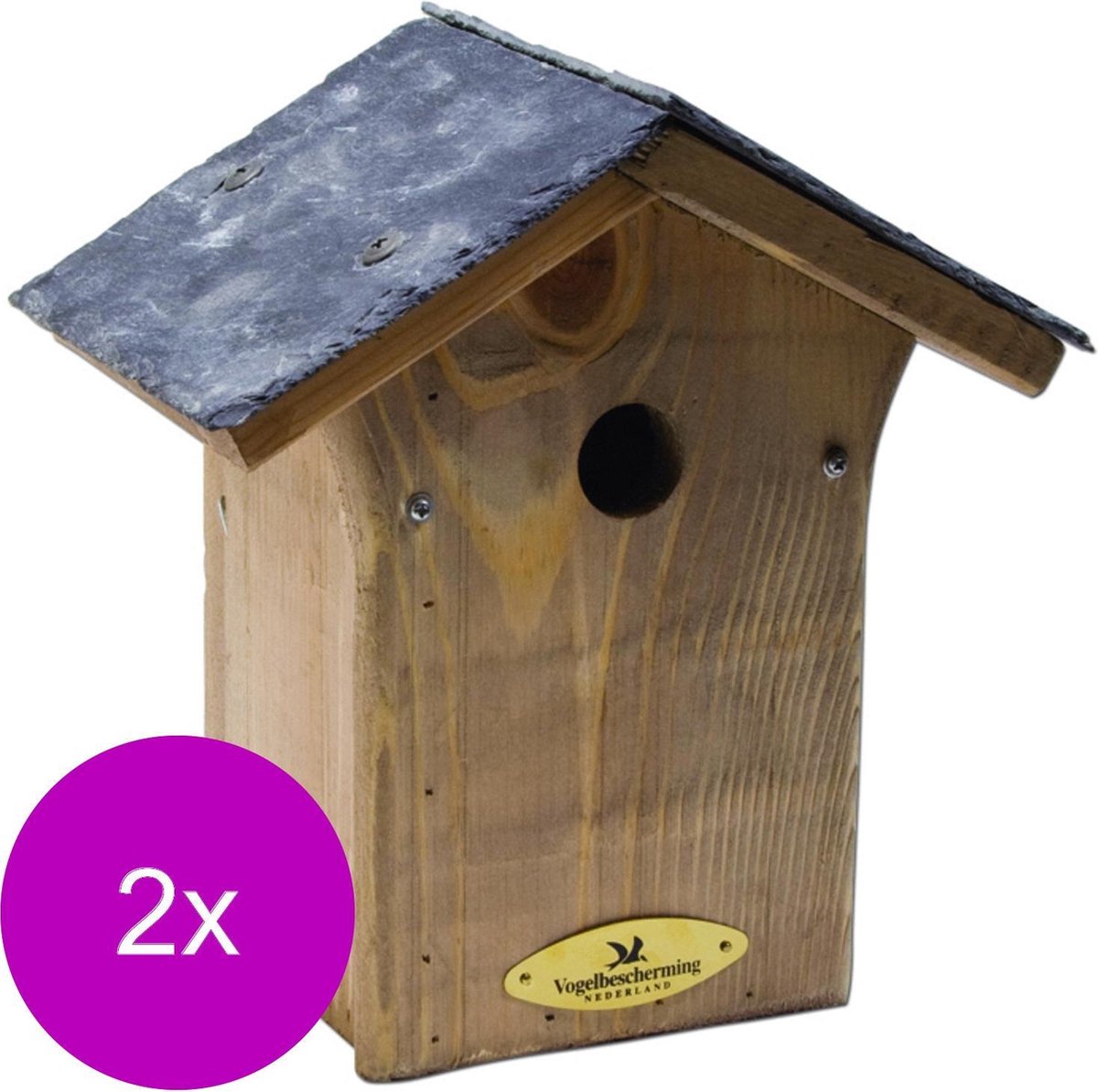 Wildbird Nestkast Mees Leien Dak 28mm - Broeden - 2 x  stuks