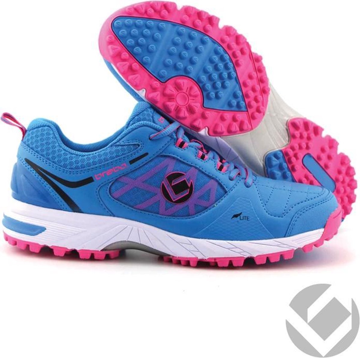 Brabo Tribute Hockeyschoen Junior  Hockeyschoenen - Maat 38 - Unisex - blauw/roze