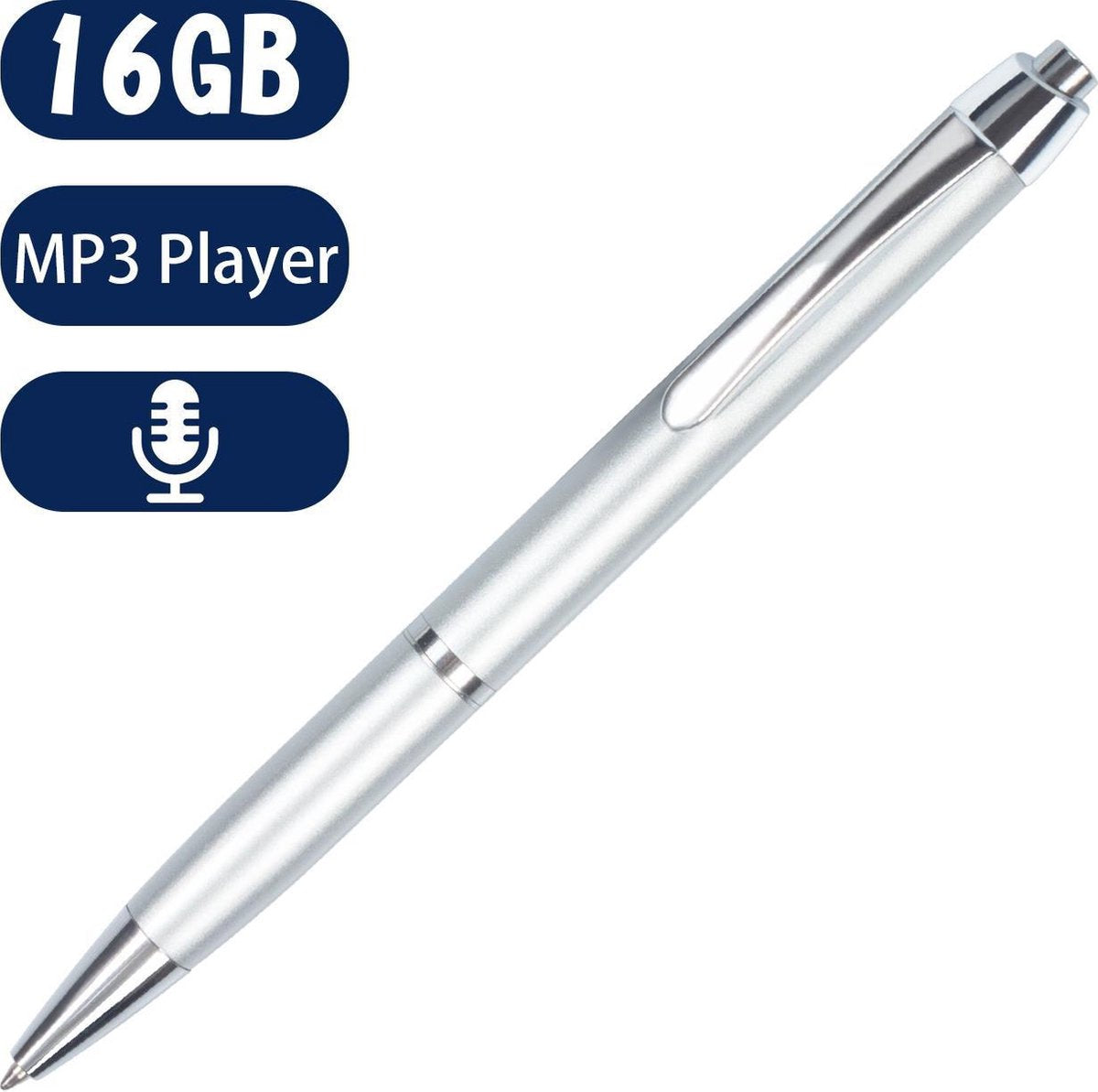 Voice Recorder Pen - Automatisch opnemen - 17 uur continu opnemen - MP3 Speler