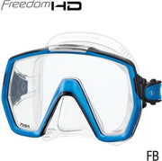 Tusa Freedom HD Masker helder siliconen met fuchsia blauw frame