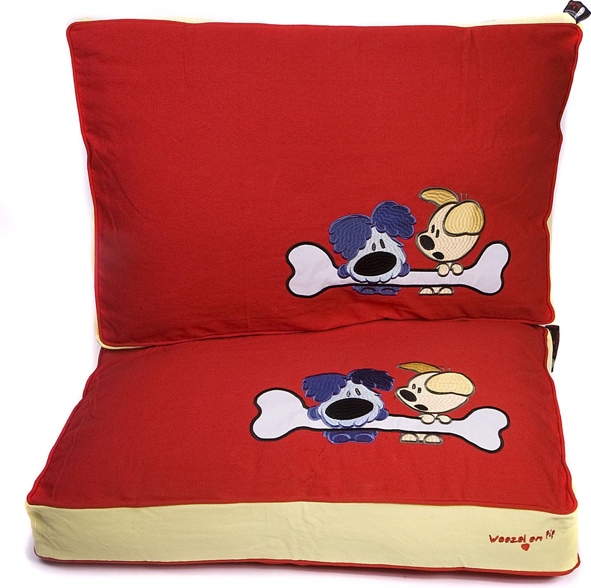 Lex&Max - Boxbed - WOEZEL & PIP 75X50X9 ROOD/GEEL