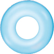 Opblaasbare neon blauwe zwemband 76 cm voor volwassenen - Zwembenodigdheden - Zwemringen - Veilig zwemmen - Blauwe zwembanden voor kinderen en volwassenen