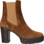 Unisa Kubel Enkellaarsjes - Enkelboots - Dames - Cognac - Maat 39