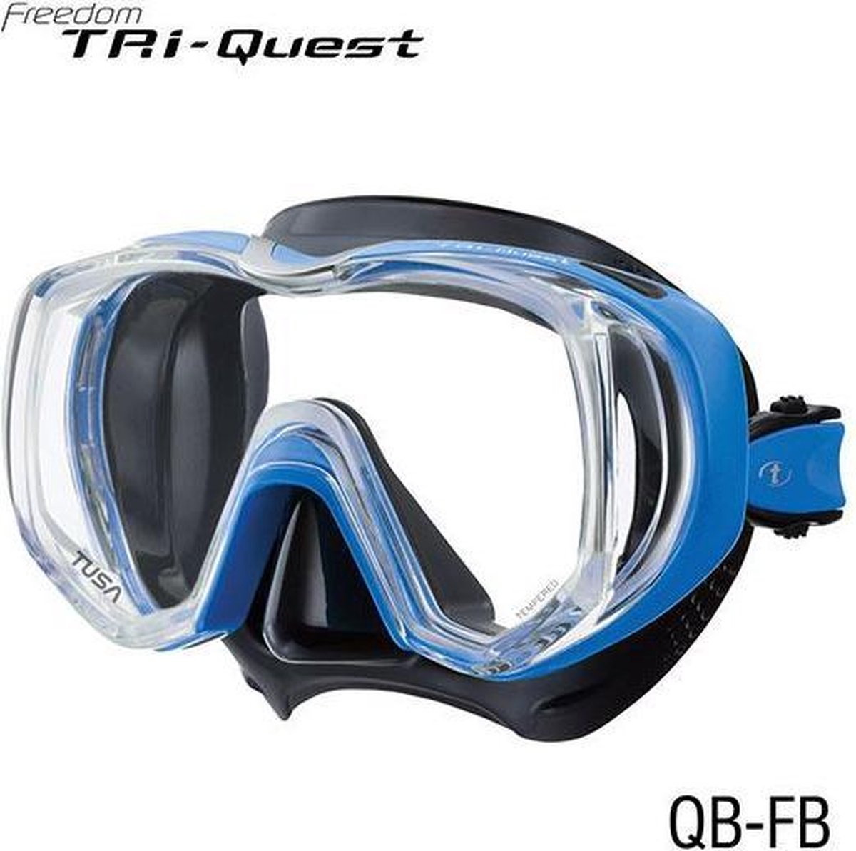 TUSA Freedom Tri-Quest duikbril - zwart/blauw