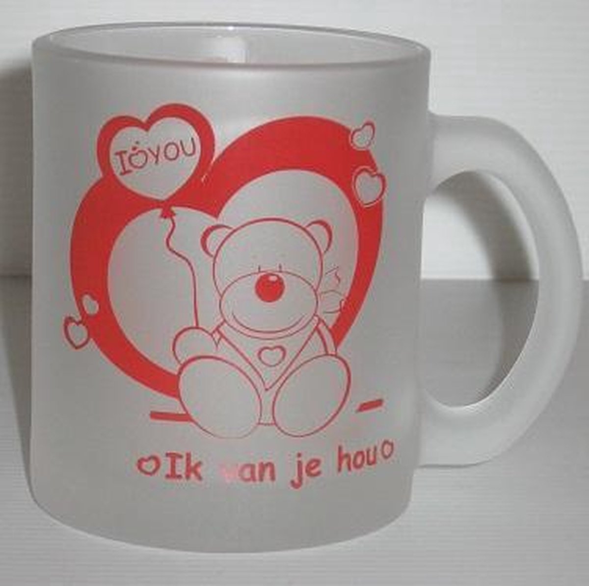 Kwikki bierglas Ik van je hou - Valentijn
