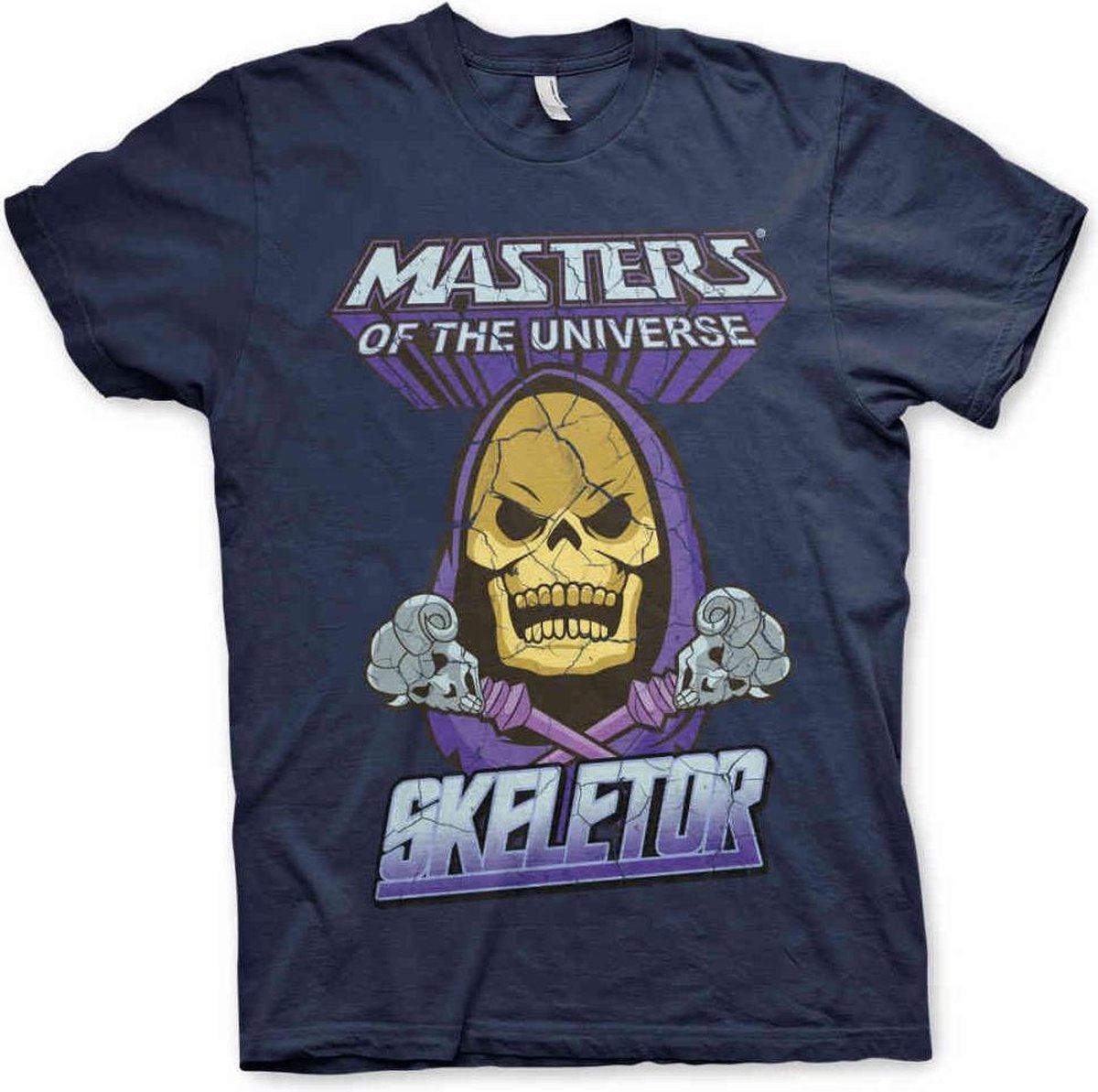 Masters of the Universe Heren Tshirt -XL- Skeletor Blauw