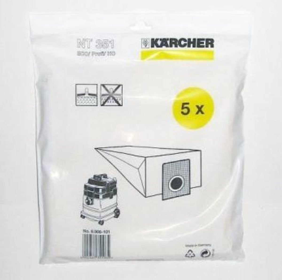 Karcher stofzuigzakken origineel - 5st - stofzakken stofzuigerzakken voor oa. NT351