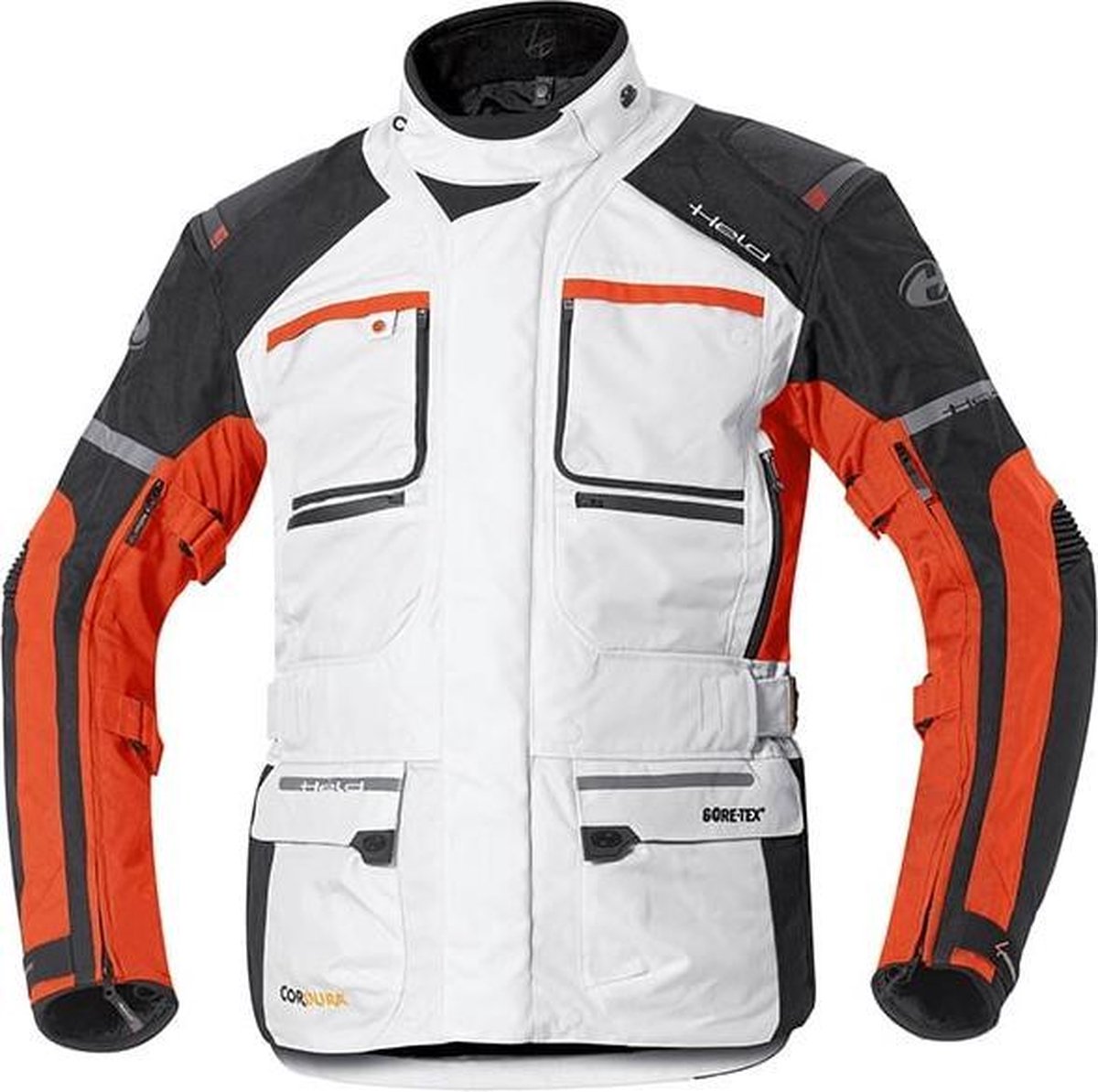 Held Carese II Grey Orange Textile Motorcycle Jacket  S