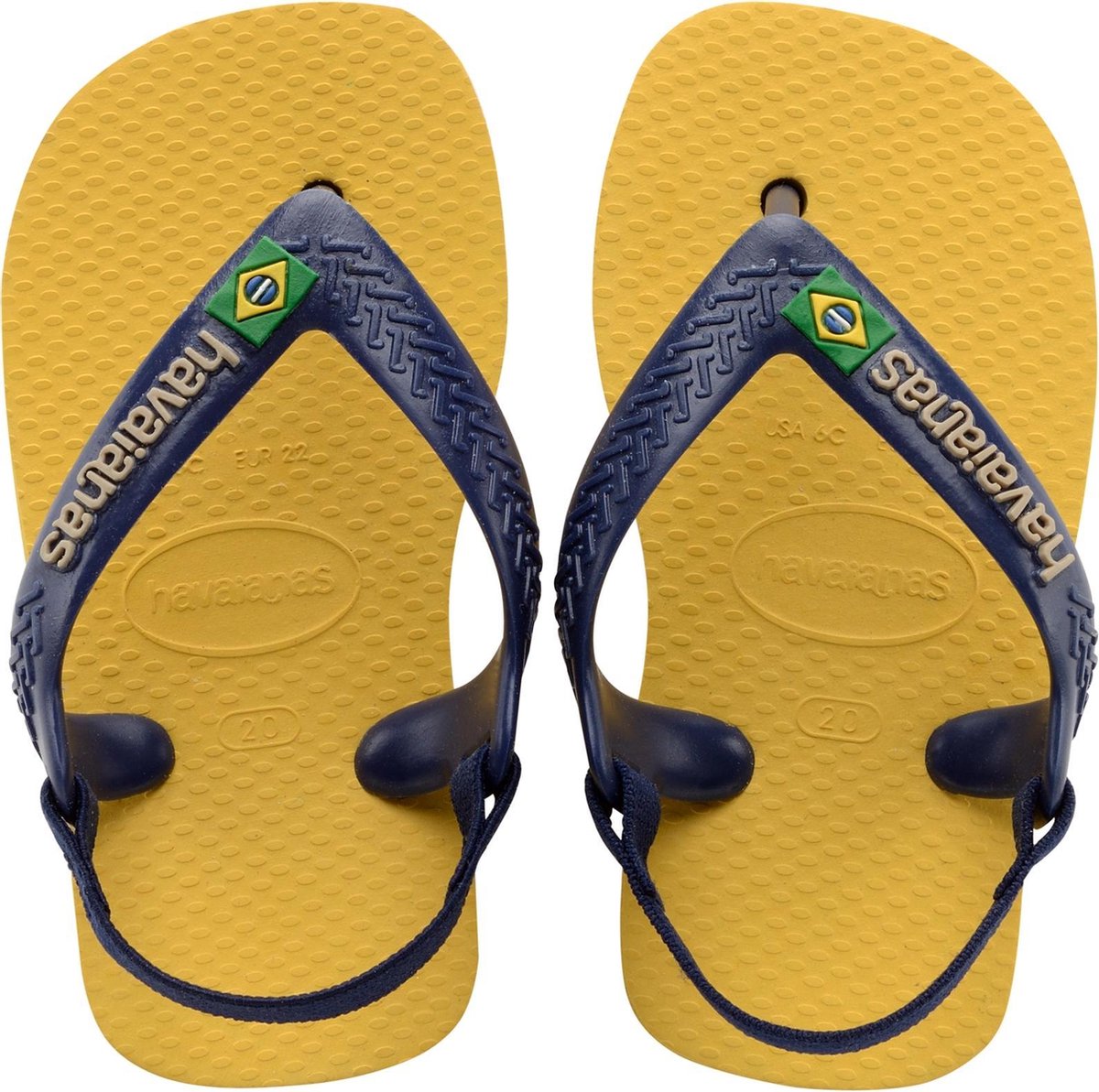 Havaianas Baby Brasil Logo II Unisex Slippers - Gold Yellow - Maat 22