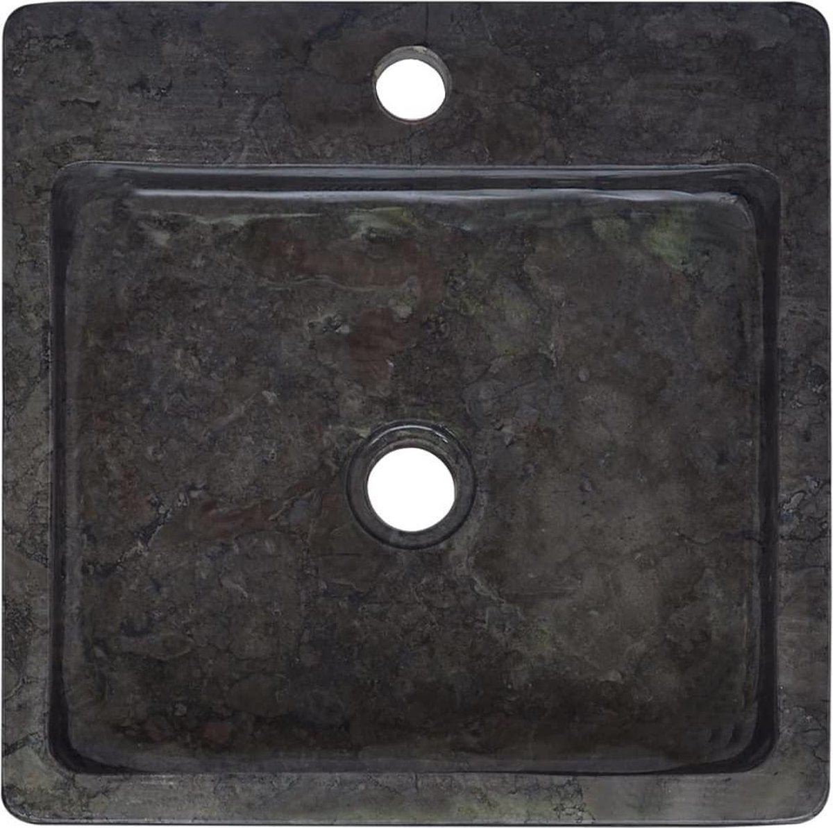 vidaXL Gootsteen 40x40x12 cm marmer zwart  VDXL_149184