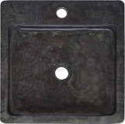 vidaXL Gootsteen 40x40x12 cm marmer zwart  VDXL_149184