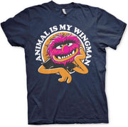 The Muppets Heren Tshirt -S- Animal Is My Wingman Blauw