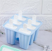 ZijTak - Ijsjesvorm - 6 stuks - Siliconen - Waterijs Vorm - Bakvorm - Fruitijs - Yoghurt ijs - Ijslolly - Frisco - Magnum mold - DIY Ijsjes - Zomer - Pastel blauw