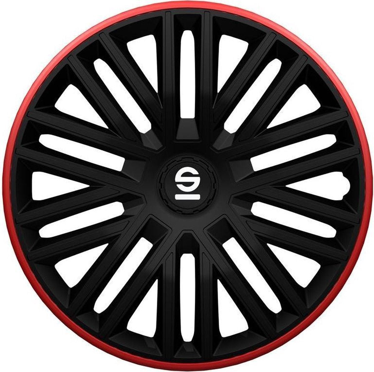 Sparco Wieldoppen Bergamo 16 Inch Abs Zwart/rood 4 Stuks