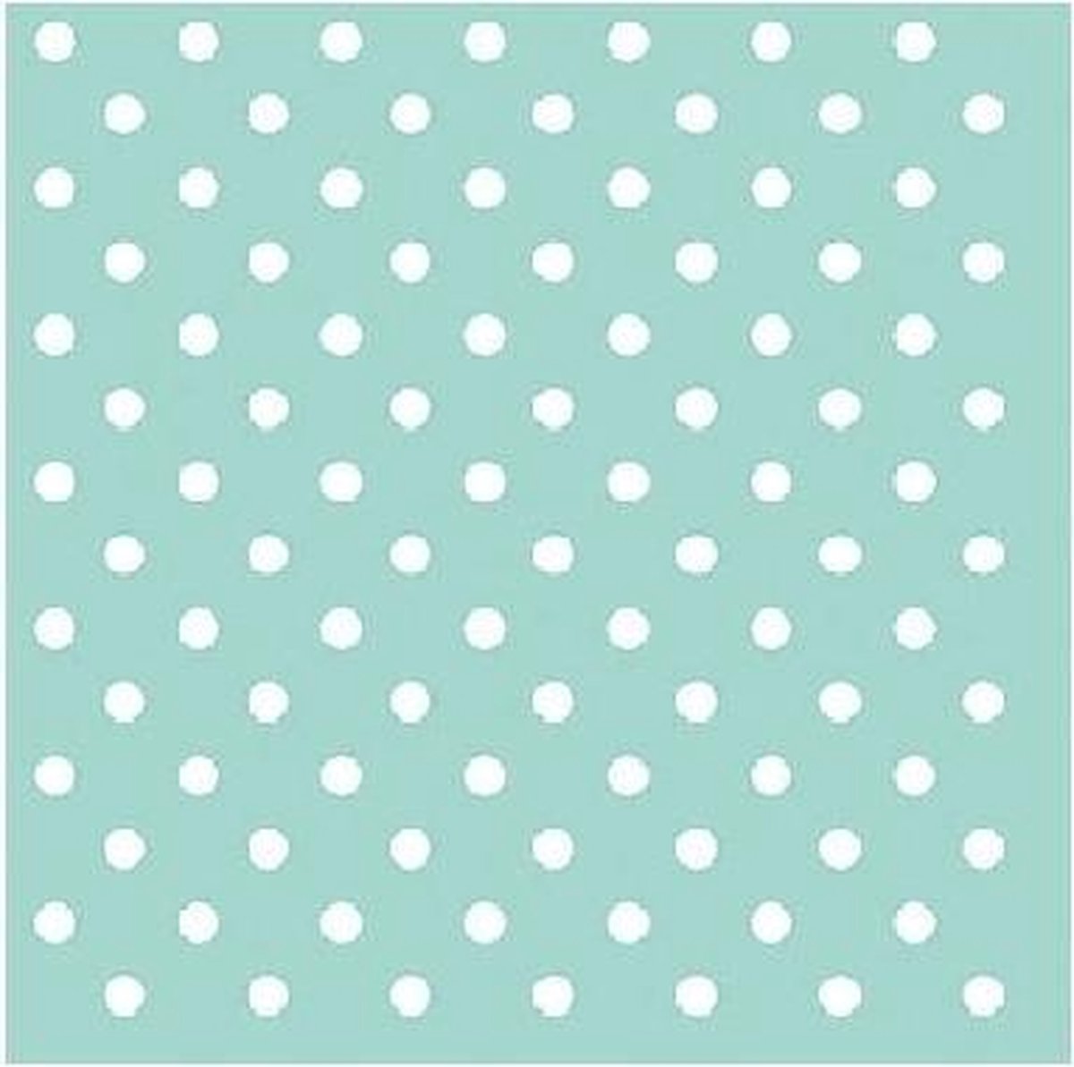 Servetten met stippen aqua groen/blauw 3-laags 40x stuks - Tafel feest servetten