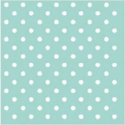 Servetten met stippen aqua groen/blauw 3-laags 40x stuks - Tafel feest servetten