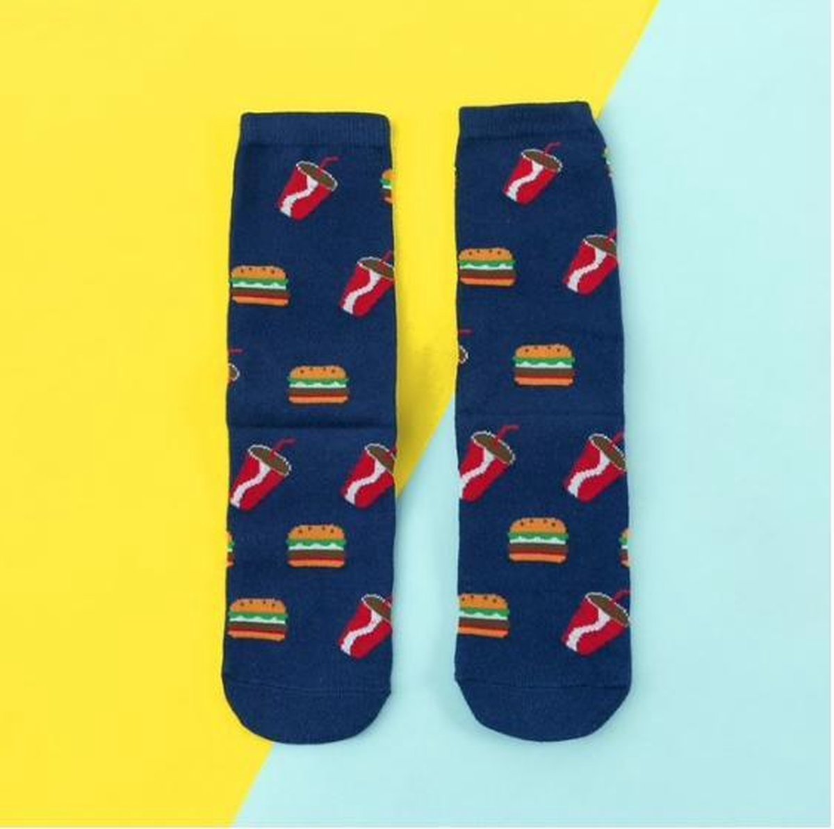 Fun sokken 'Burgers en Frisdrank' (91229)