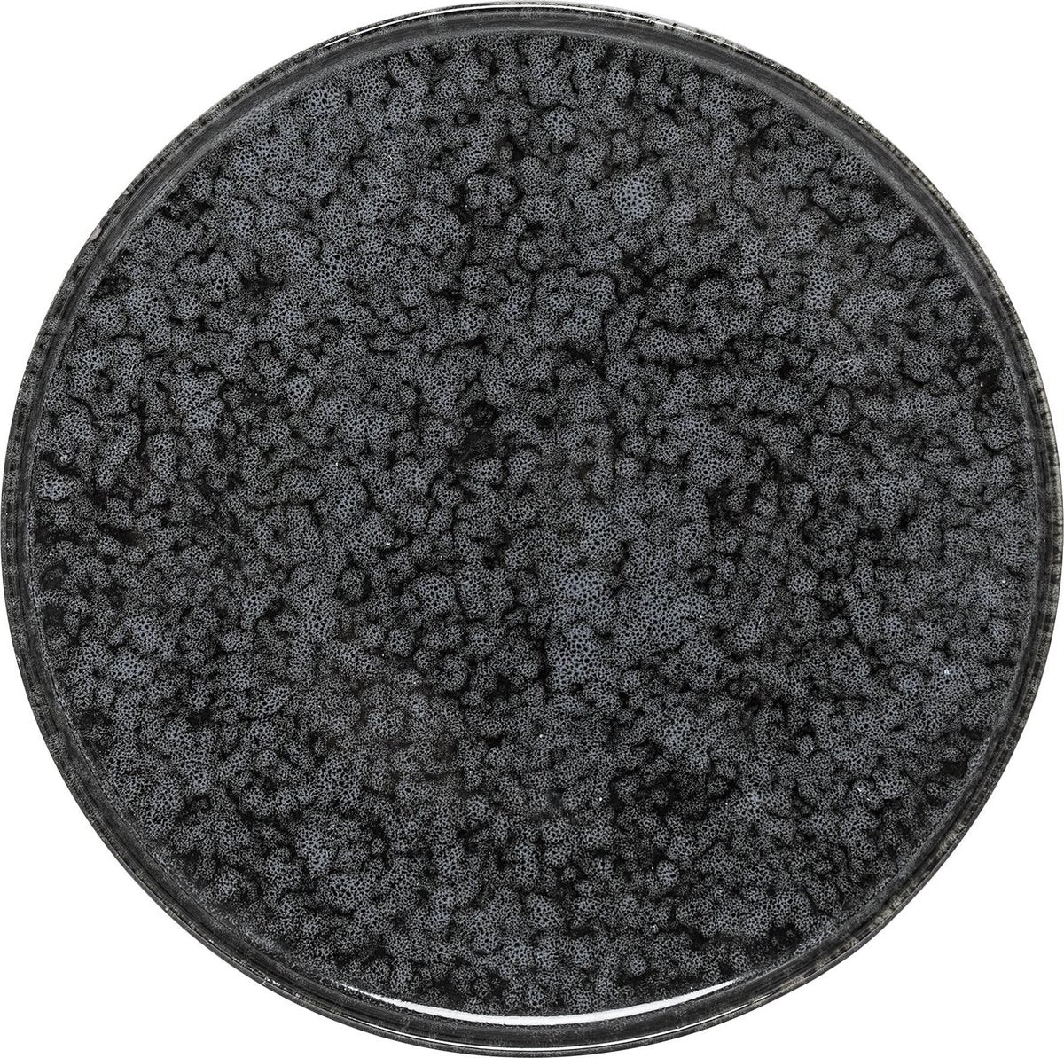 Bloomingville Noir - Ontbijtbord - Stoneware - Zwart/Grijs