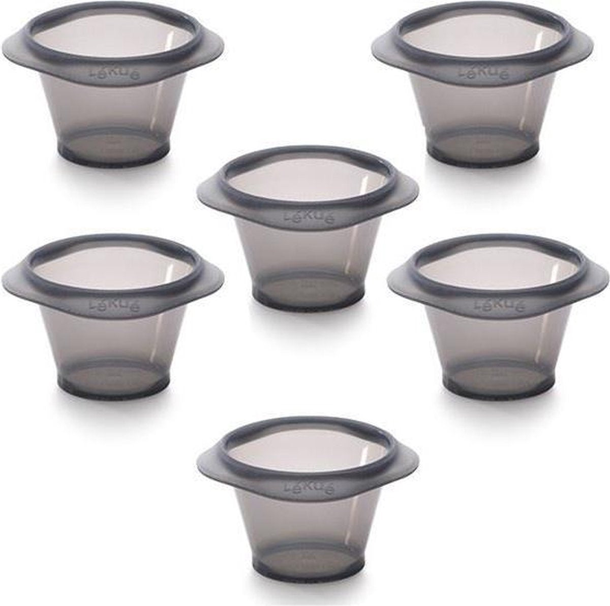 Lékué 6 moelleuxvormen Crystal - Silicone - 6 Stuks - 6cm