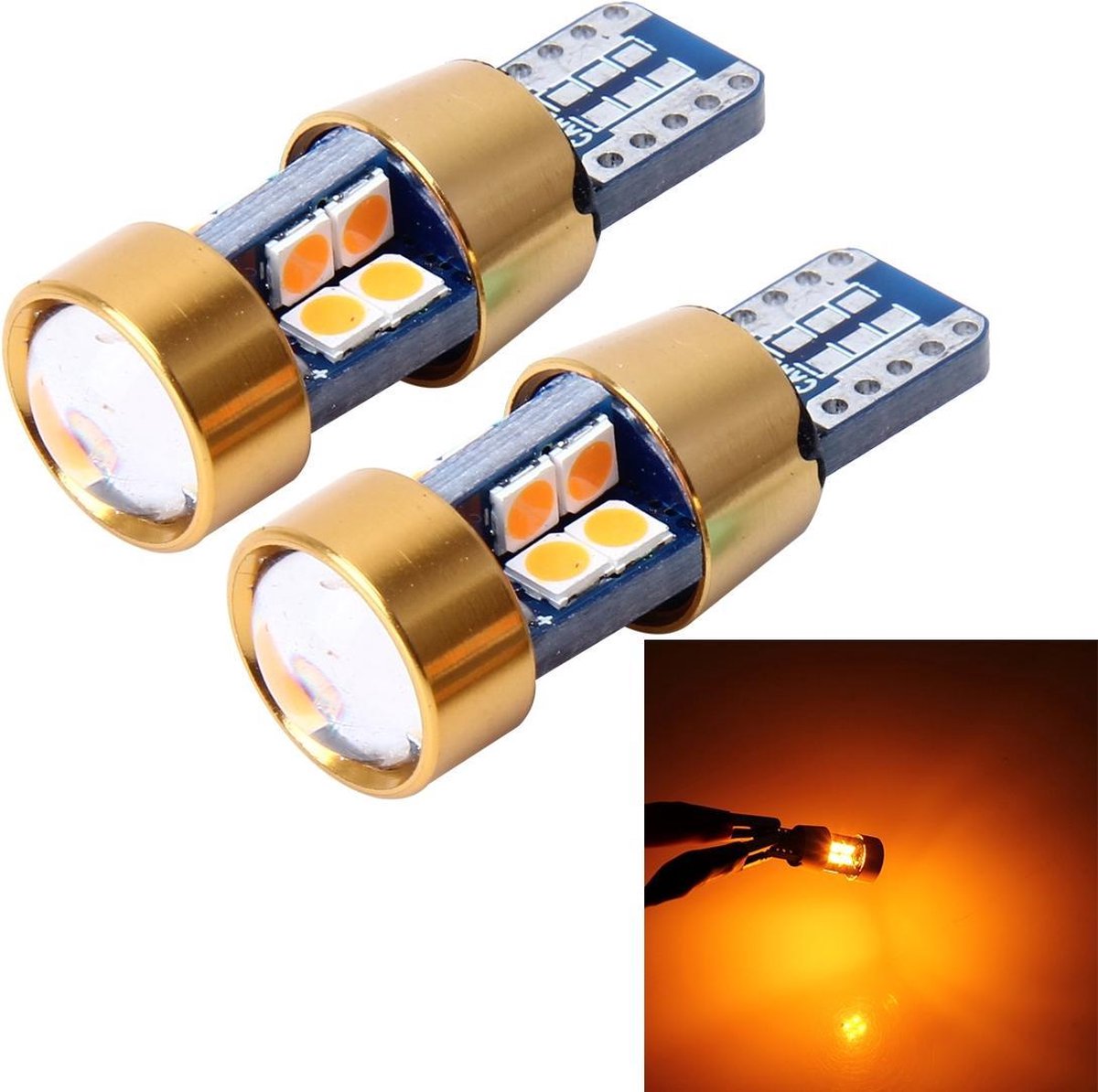 2 STKS T10 3W Foutvrij Car Clearance Light met 19 SMD-3030 LED-lamp