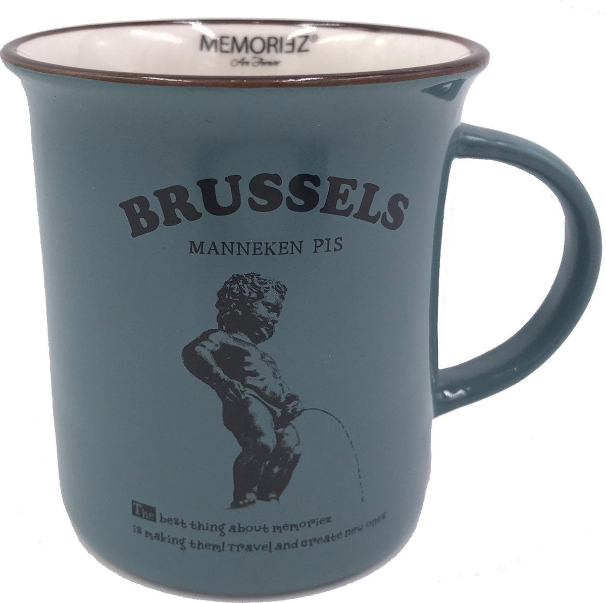 Memoriez Mok Brussel Manneken Pis Geel - Set van 2