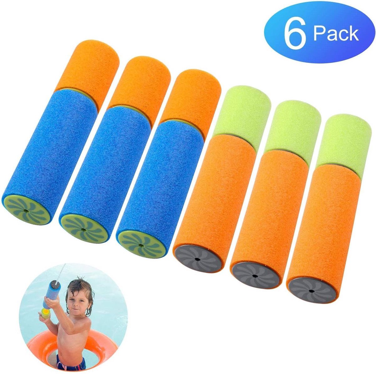 Waterpistool | Waterspuitpistolen | Schuim | Kinderen | 6 Stuks | Zomer | Waterspeelgoed