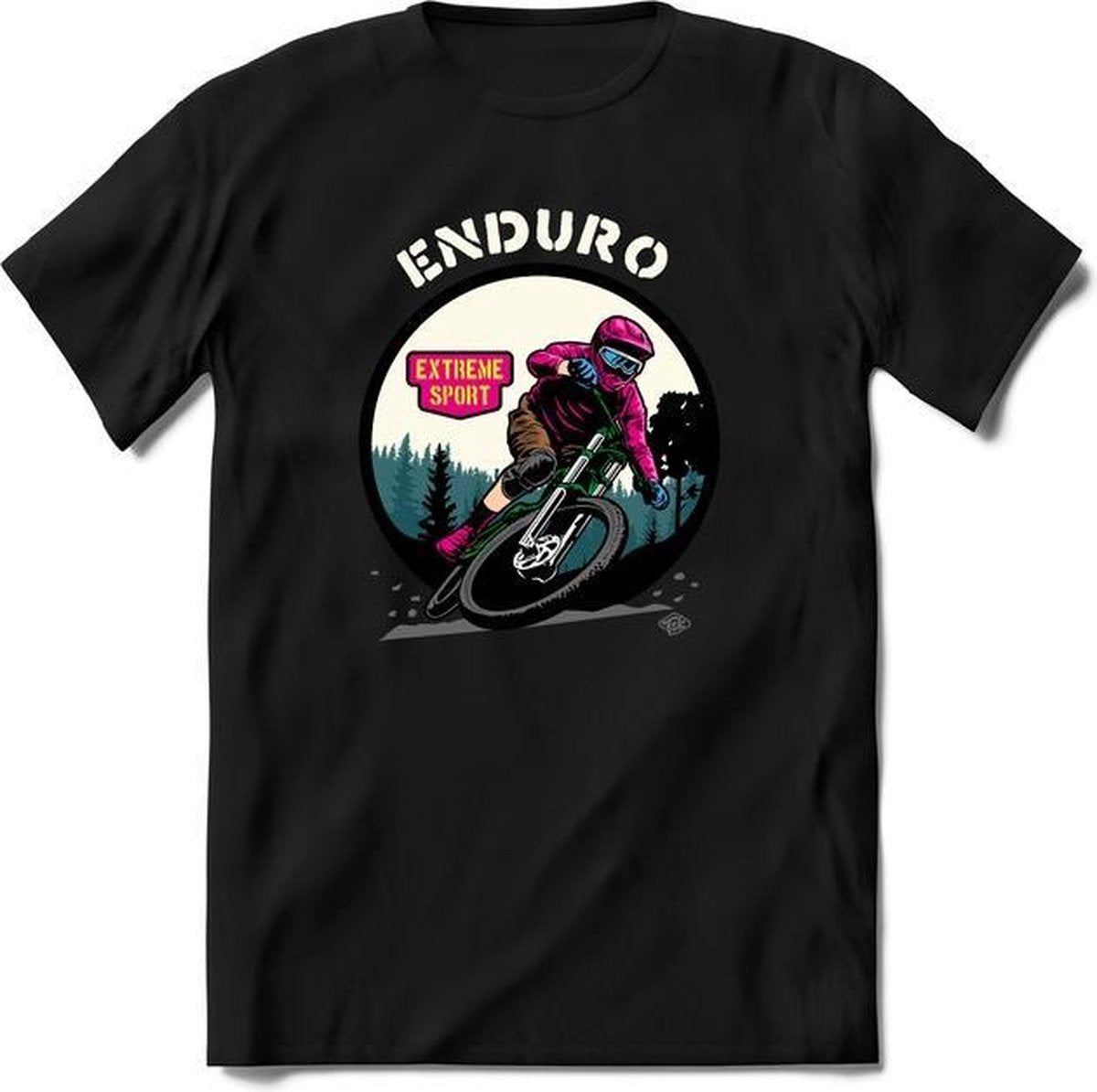 Enduro | TSK Studio Mountainbike kleding Sport T-Shirt | Roze | Heren / Dames | Perfect MTB Verjaardag Cadeau Shirt