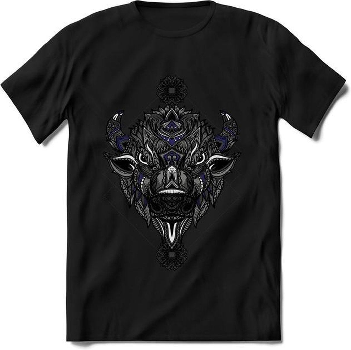 Mandella Bizon | Dierenliefhebber Kado T-Shirt Heren - Dames | Donker Blauw | Perfect Verjaardag Cadeau Shirt | Grappige Bizons en Bizontjes Dromenvanger Kleding |