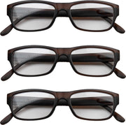 Leesbril bruin mat +3