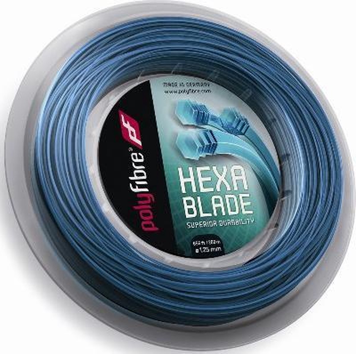 Polyfibre Hexablade 200 m. tennissnaar 1