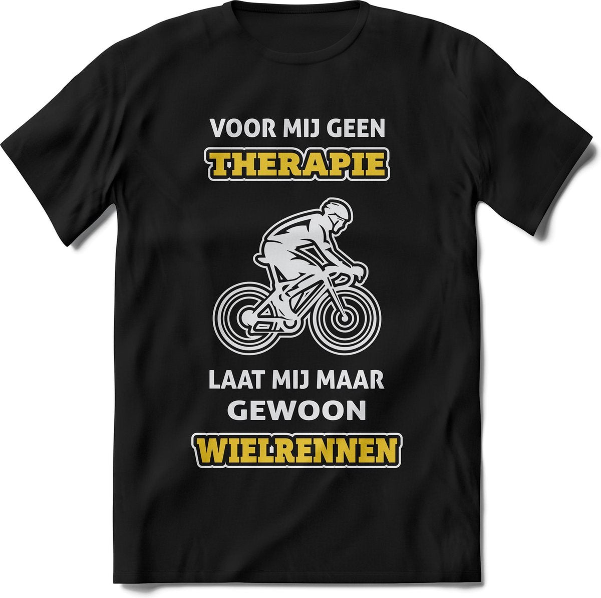 Wielren Therapie T-Shirt Heren – design Fiets shirt Dames – Perfect Wielren tshirt Cadeau – Racefiets shirt - Maat XL