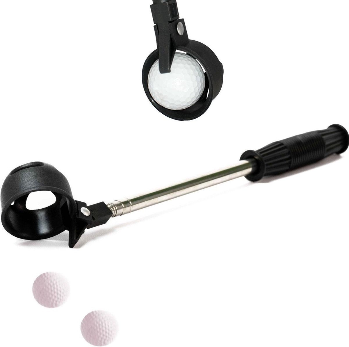 Firsttee Golfbalhengel - AUTOMATISCHE VERGRENDELING - Uitschuifbare Golfhengel 2M - Ball retriever - Golf accessoires - Golftrainingsmateriaal - Sport - Training - Cadeau - Hengel - Golfballen - Trolley - Mat - Net bal - Trainingsmaterialen - Swing