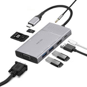 Sounix 7 in 1 USB HUB - USB-C Hub Adapter - Type-C naar 4K UHD HDMI / VGA Converter - Thunderbolt 3 - USB 3.0