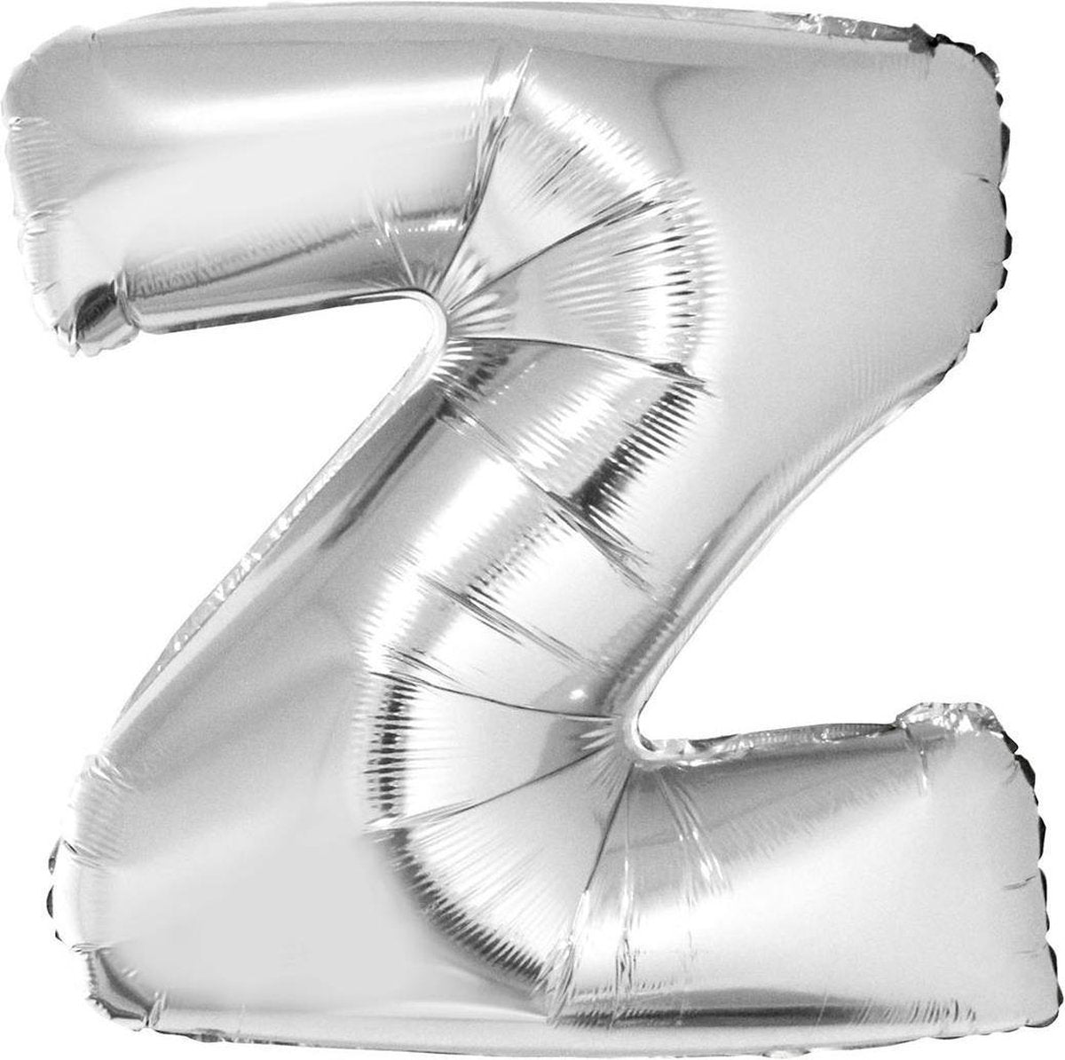 Grote folie ballon letter Z Zilver