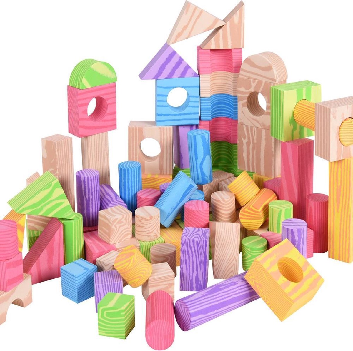 Schuim bouwstenen 100 stuks