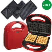 Gadgy Wafelijzer - Tosti Apparaat - Grill - Met uitneembare platen - 800 watt