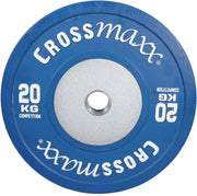Gekleurde Competitie Olympische Bumper Plate 50mm 20 kg - blauw