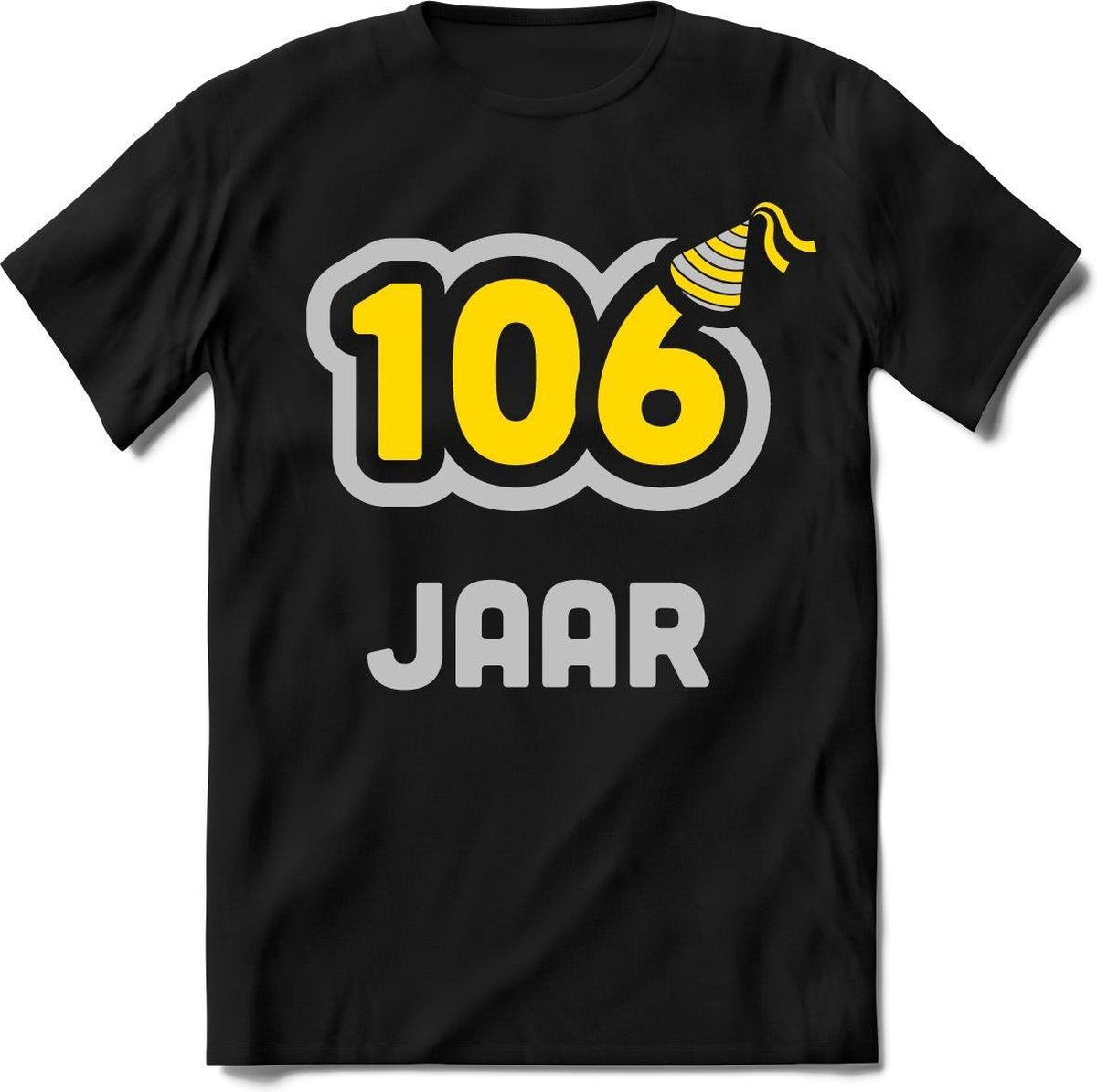 106 Jaar Feest kado T-Shirt Heren / Dames - Perfect Verjaardag Cadeau Shirt - Goud / Zilver - Maat XXL