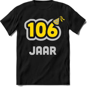 106 Jaar Feest kado T-Shirt Heren / Dames - Perfect Verjaardag Cadeau Shirt - Goud / Zilver - Maat XXL