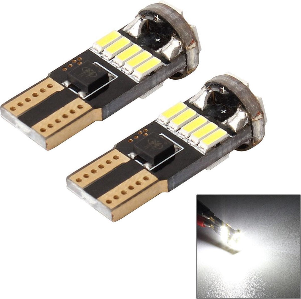 MZ 2 STUKS DC 12V 2W 240LM 5500K T10-4014-15SMD Autobreedte Lampafstand Licht Parkeerlichten (wit licht)