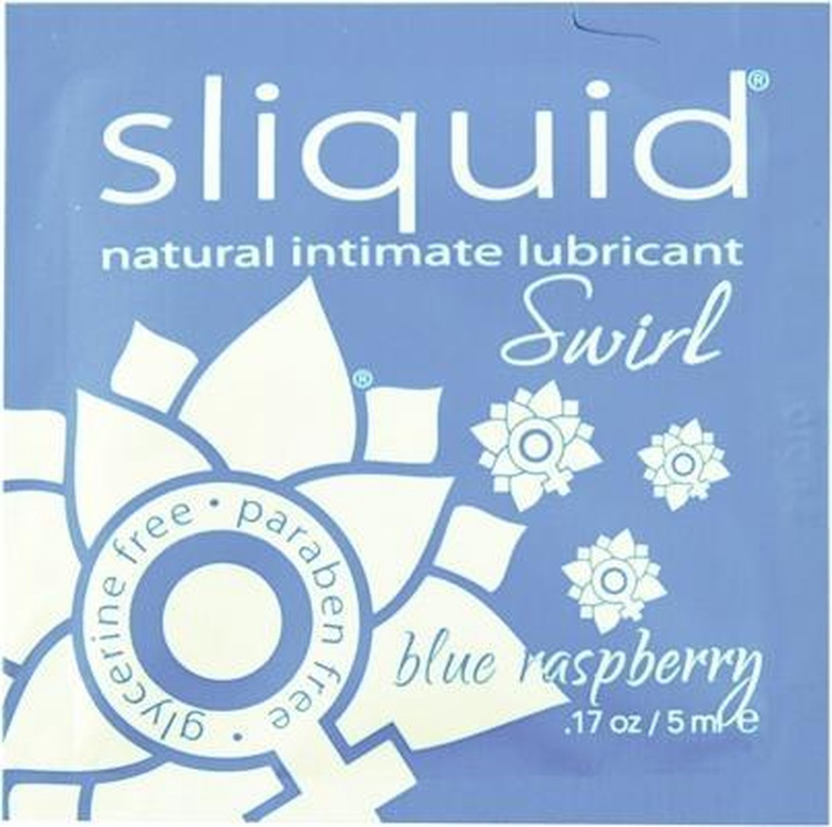 Naturals Swirl Glijmiddel Kussen Blauwe Framboos 5 ml Sliquid 302