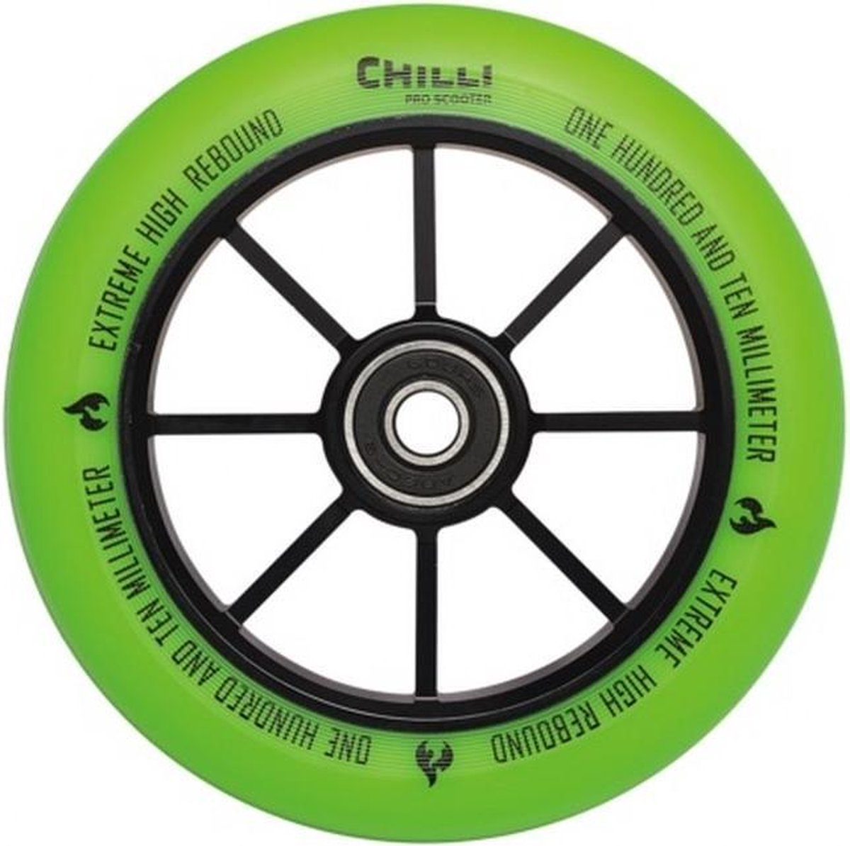 Chilli Pro Scooter Stuntstep Wiel Base - 110mm - Groen - 1 Stuk